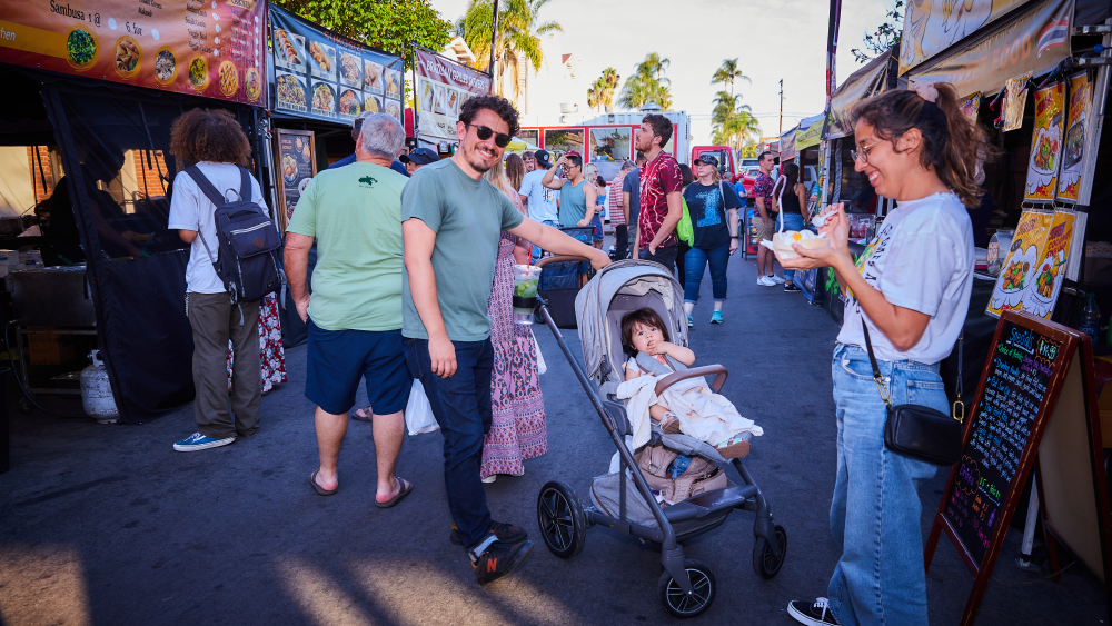 The food court at the La Mesa Village Farmers Market