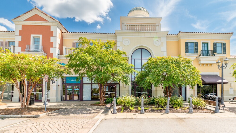 The outside of the retail space available for lease via Trinity Partners.