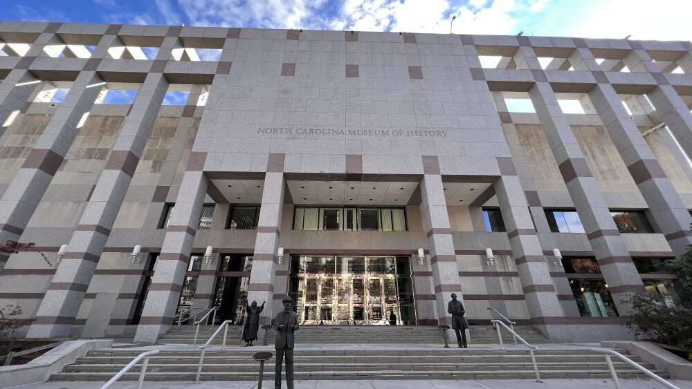 A photo of the NC Museum of History building.