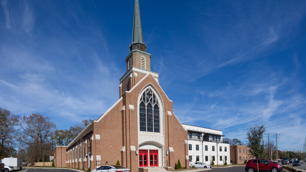 The exterior of Rosewood Church. 