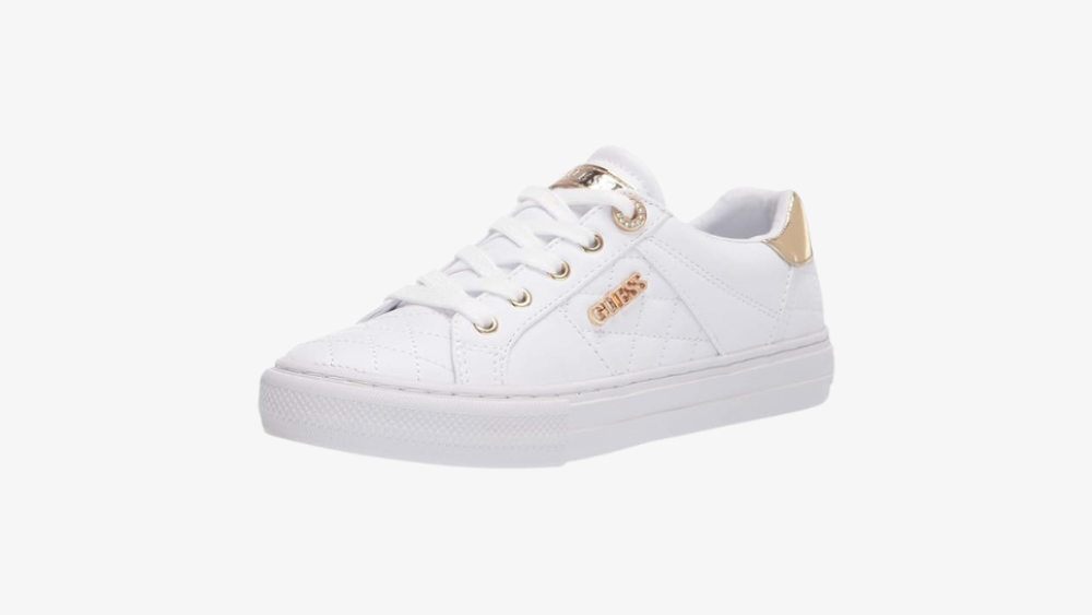 Guess fashion sneakers in white.