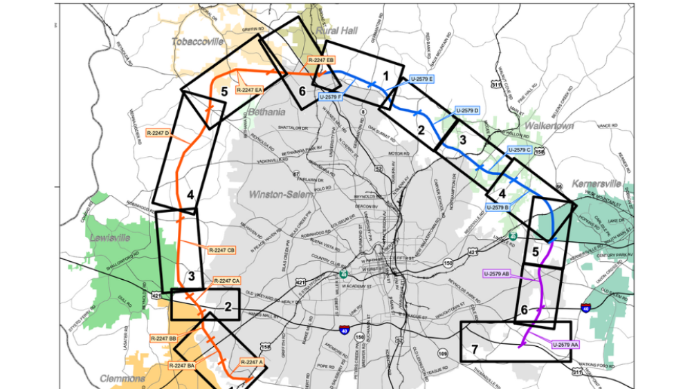 WStoday: Winston-Salem Northern Beltway map of highway construction