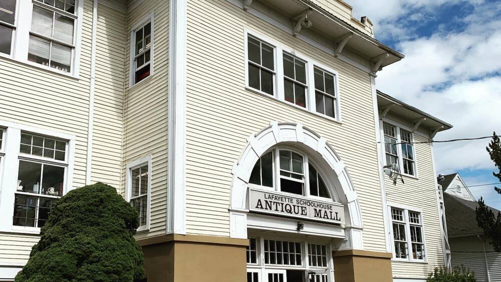 An old three-story schoolhouse
