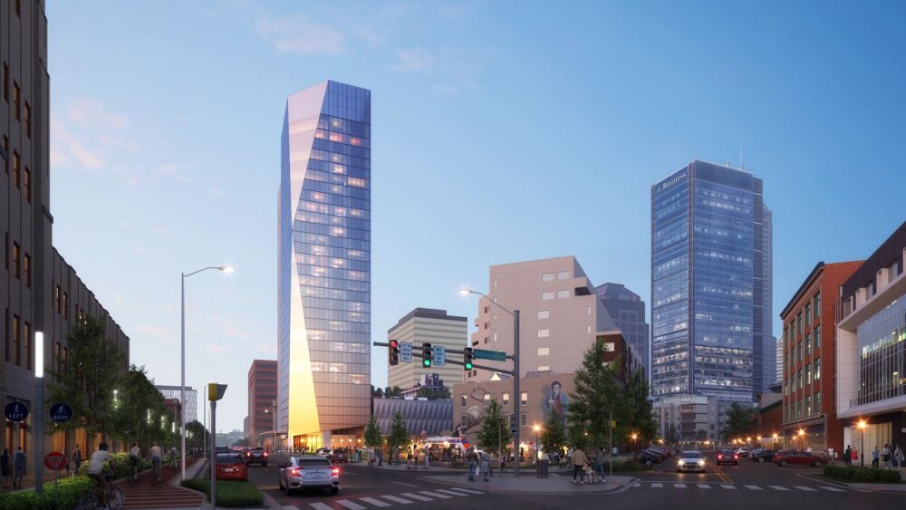 Old City Hall tower development rendering