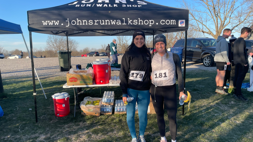 Aayat + Molly after running the Reforest 5K.