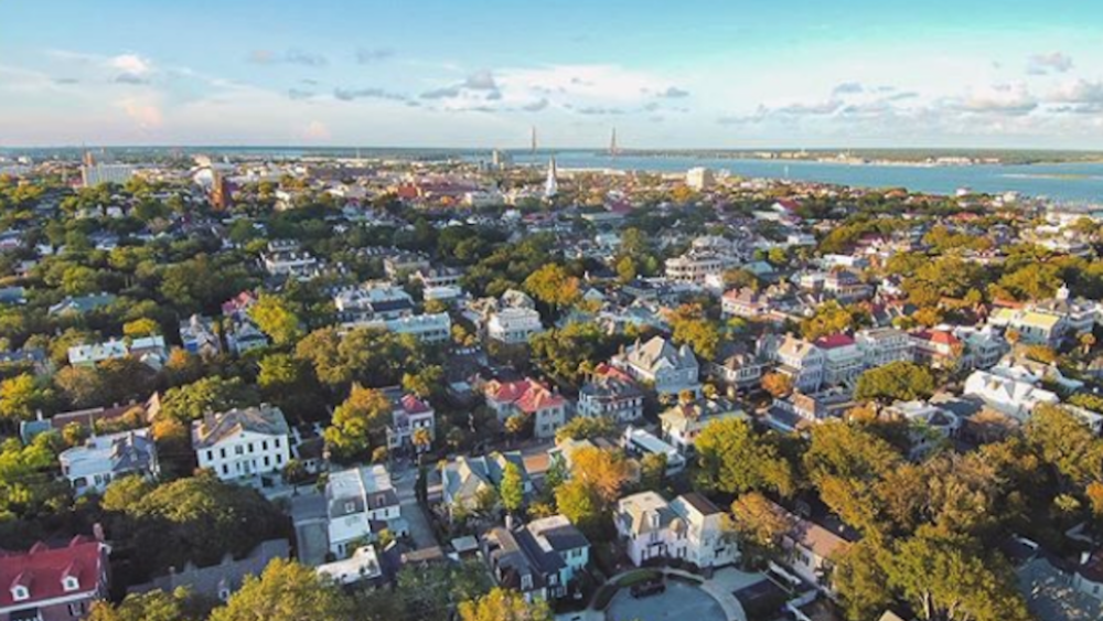 Charleston drone image | Photo by @charlestonpired
