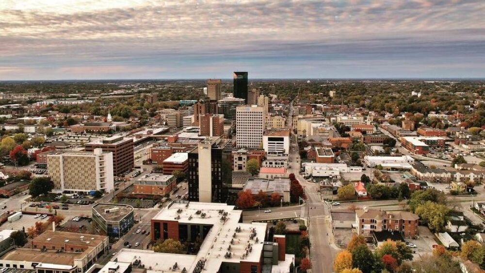 the skyline of Lexington, KY
