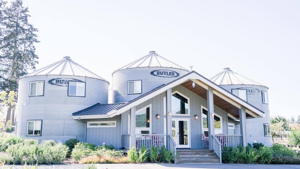 Renovated grain silos serve as B&B rooms