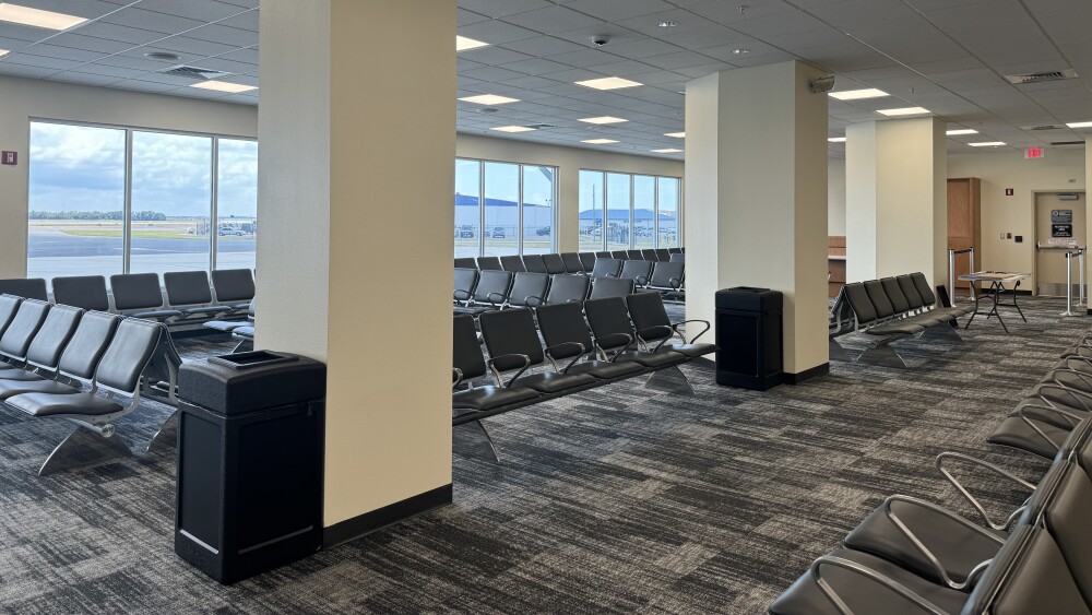 A gate area of an airport.