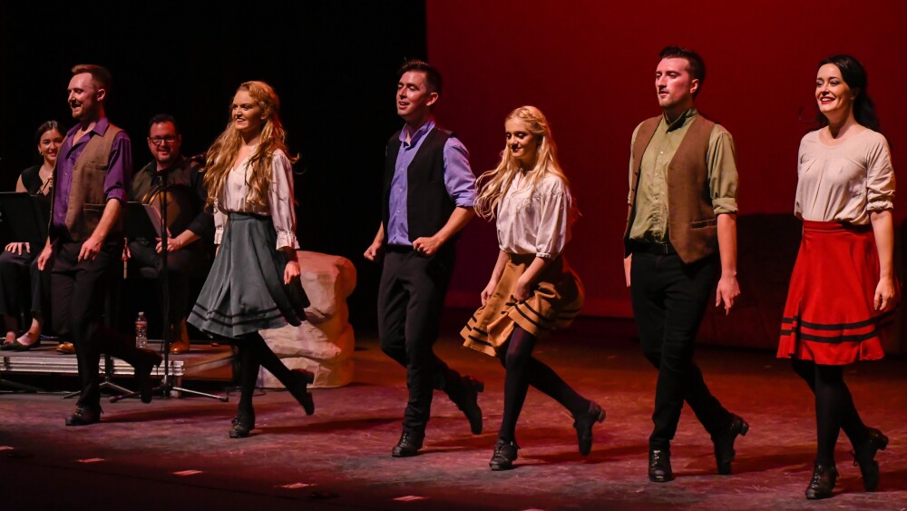 Irish step dancers performing "An Irish Christmas."