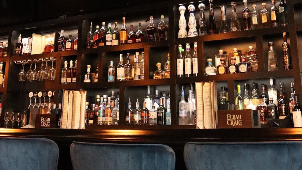 View of the bar at The English