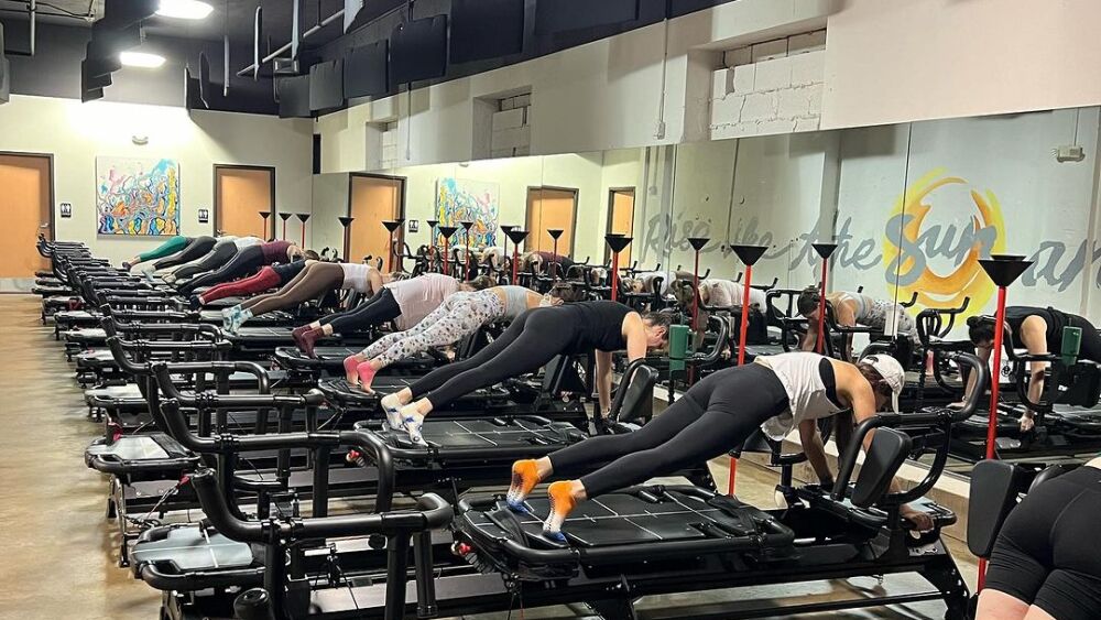 A Lagree fitness class in Asheville, NC.