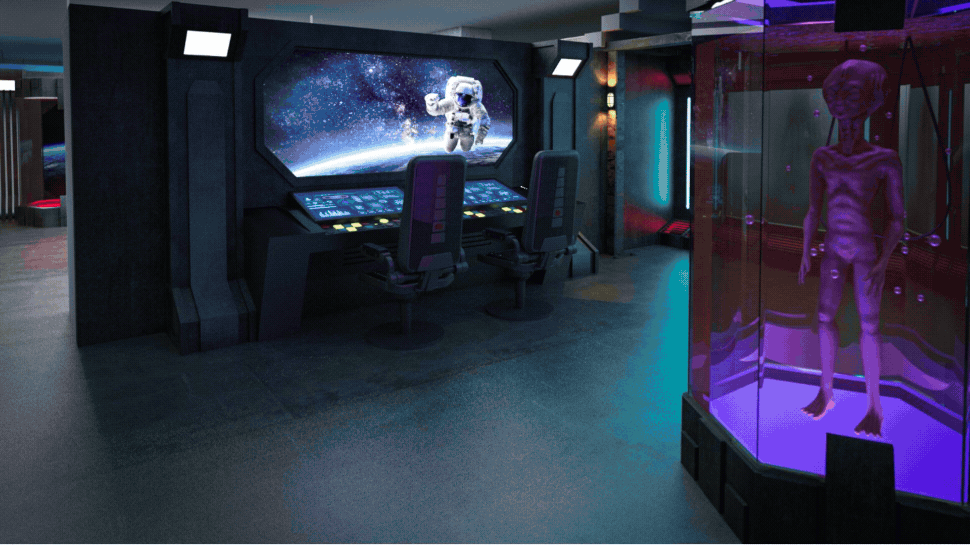 a gif featuring images of the Area 51 Encounter