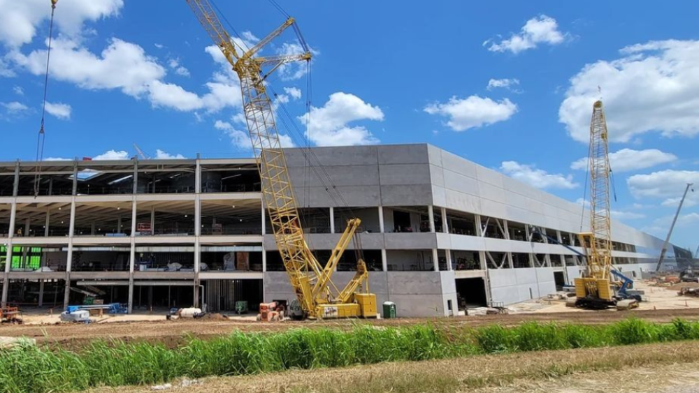 The Tesla gigafactory under construction