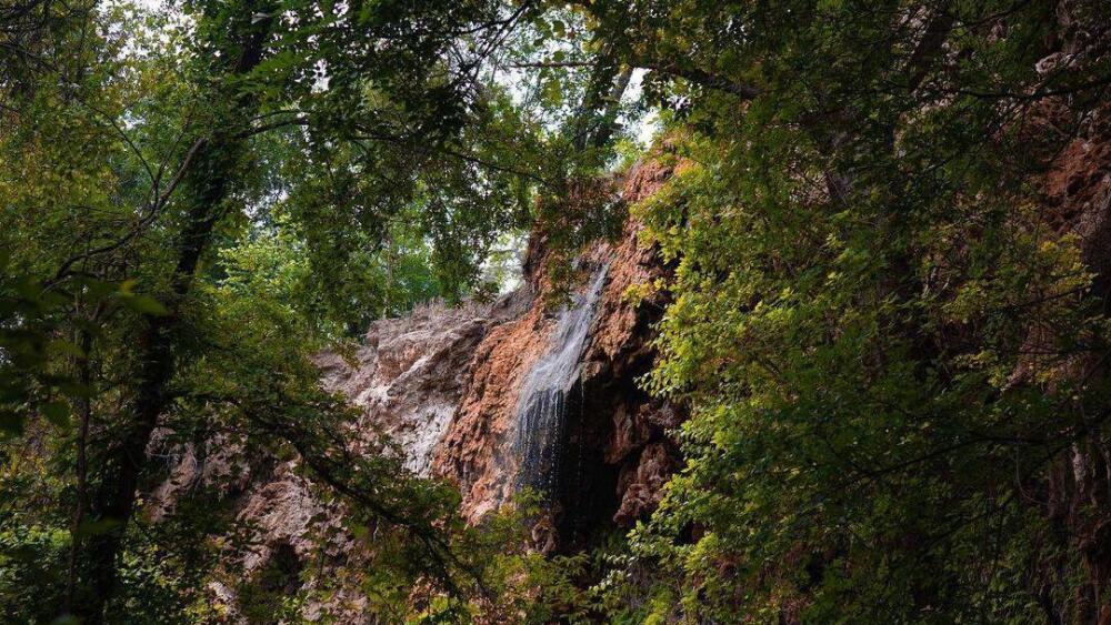 A waterfall at Colorado Bend State Park