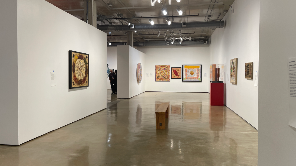 A view of the "Dining with Rolando Briseño: A 50-Year Retrospective" exhibition.