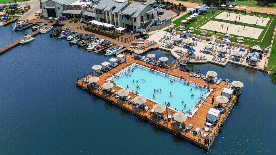 A gif featuring images of new amenities at The Club