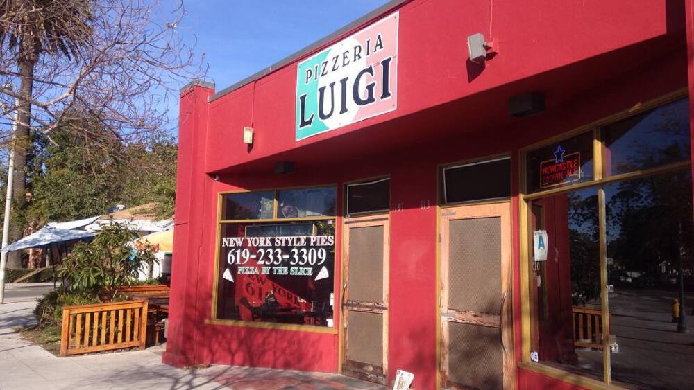 Pizzeria Luigi storefront in San Diego.