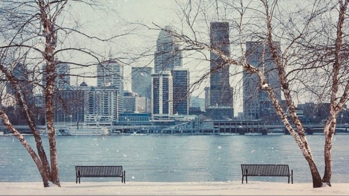 Louisville, Kentucky in winter.
