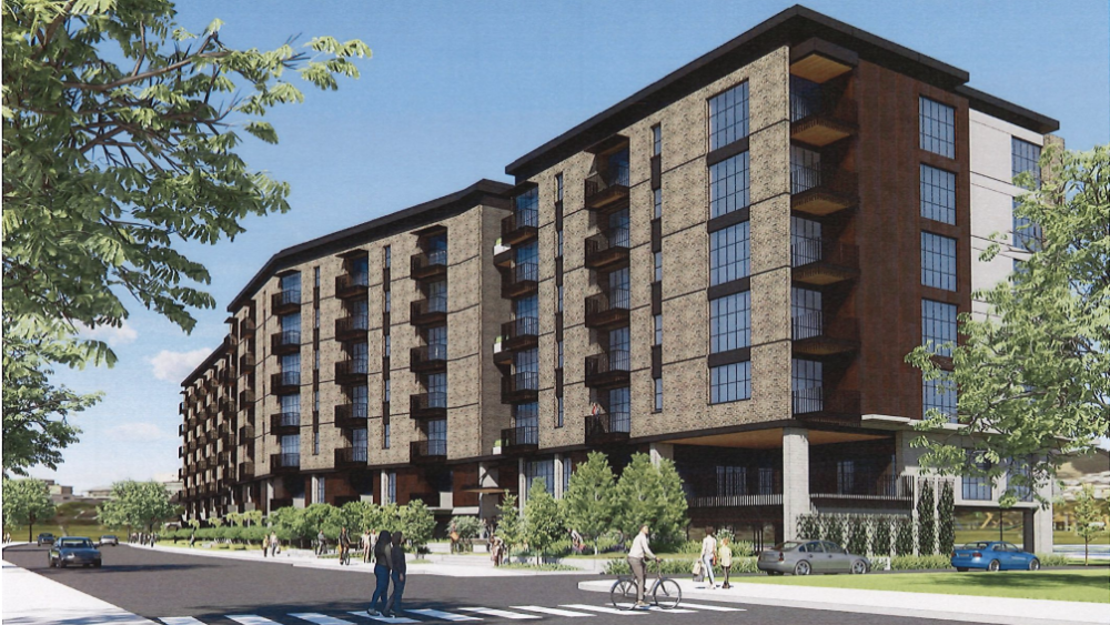 Rendering of proposed apartment complex at 179 Riverside Drive