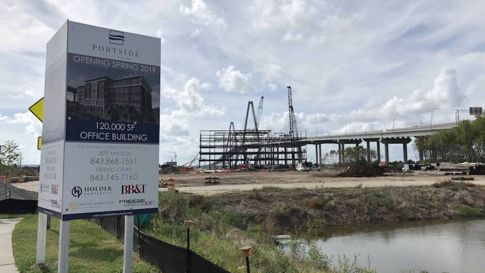 portside at ferry wharf construction