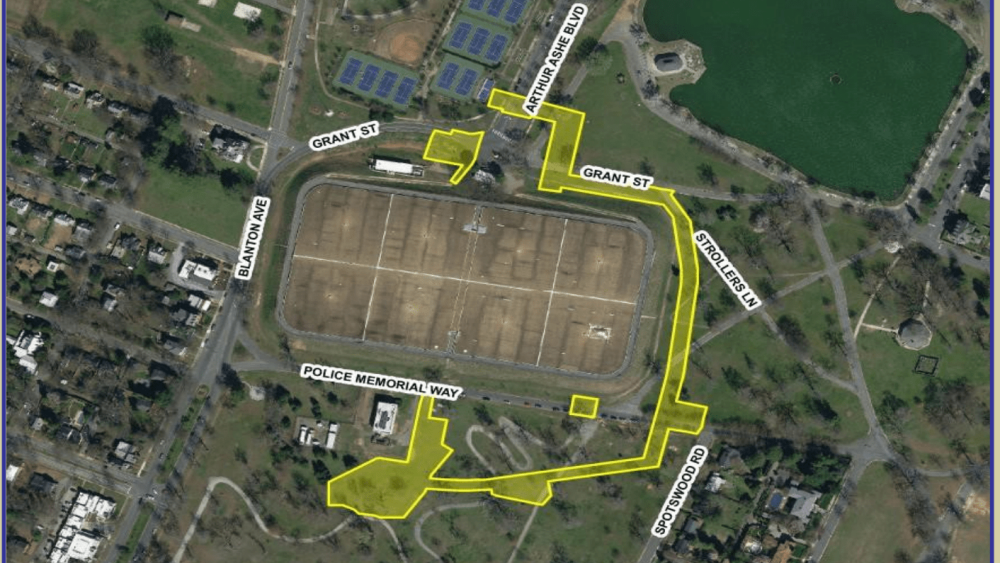 Aerial map of Byrd Park Tanks