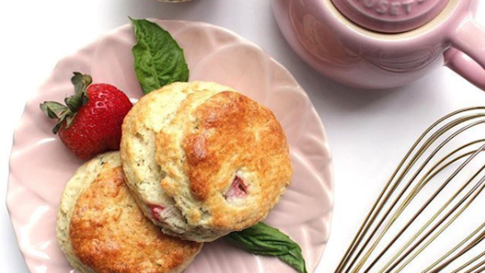 Strawberry basil scones | Photo by @sweetteacharleston
