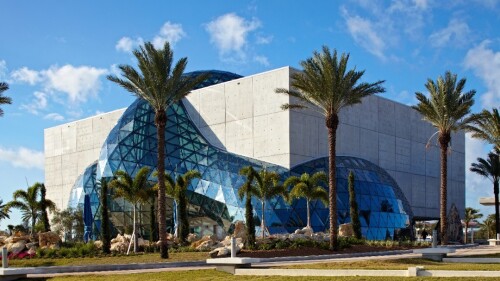 The iconic Dalí Museum shown at a distance