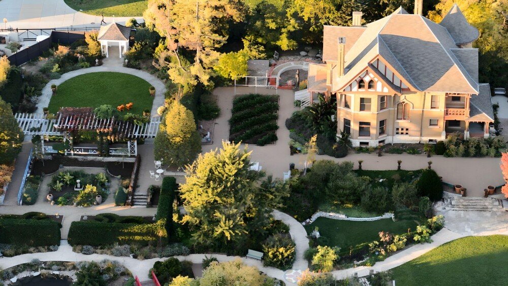 Aerial view of Allen Centennial Garden