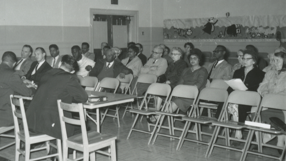 Concerns citizens meet to discuss the Albina Neighborhood Improvement Project in 1963.