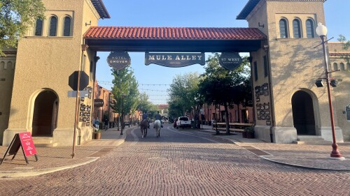 Mule Alley entryway in Fort Worth, TX.