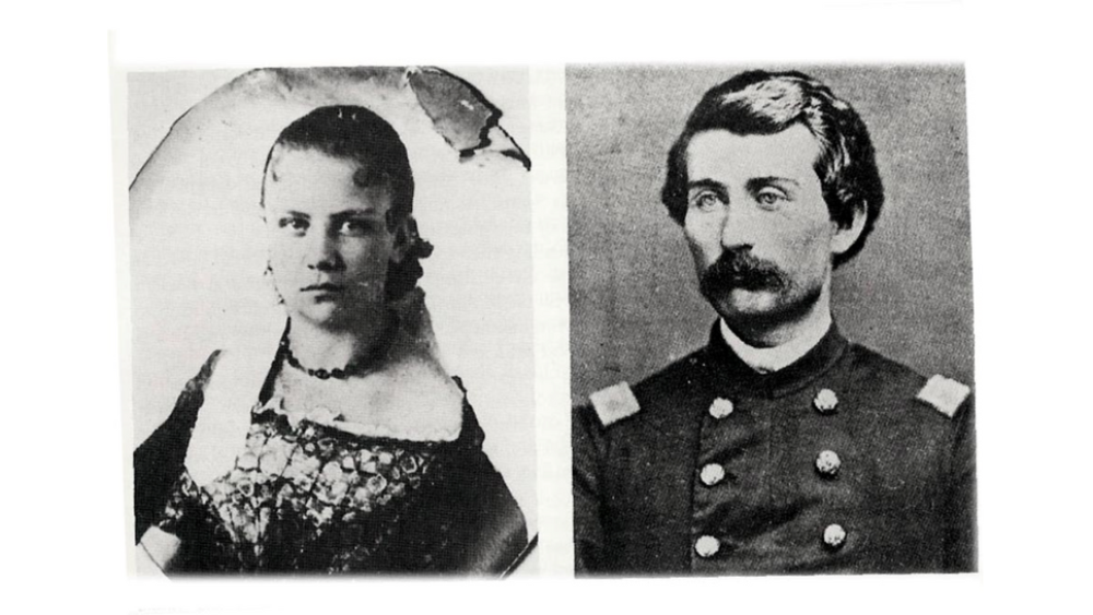 Side by side photos of Ella Swain and Smith D. Atkins.