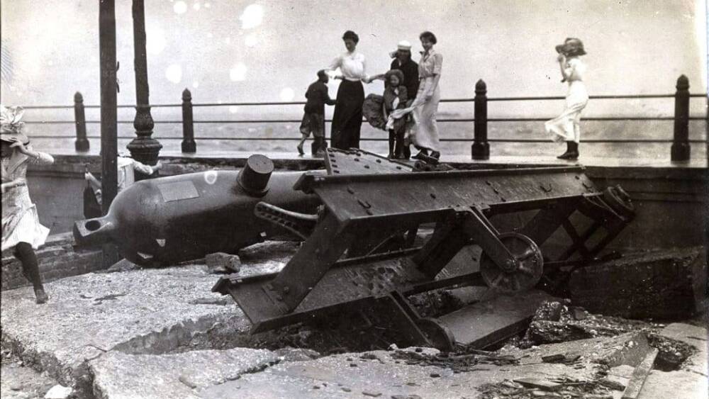 toppled wagon and broken road after the sea islands hurricane