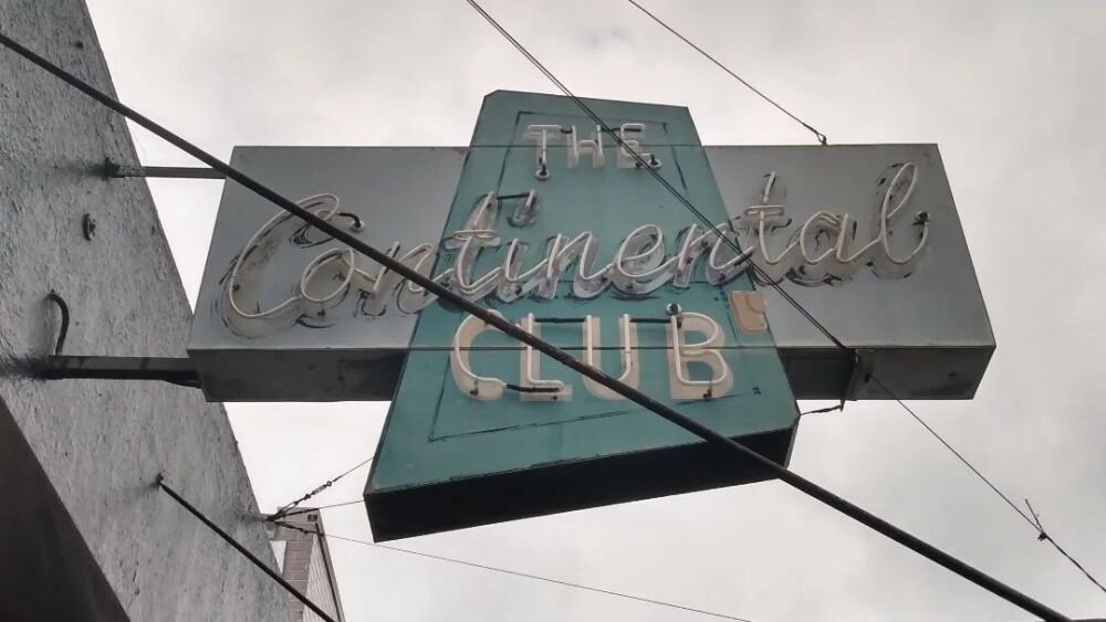 The neon sign at the Continental Club