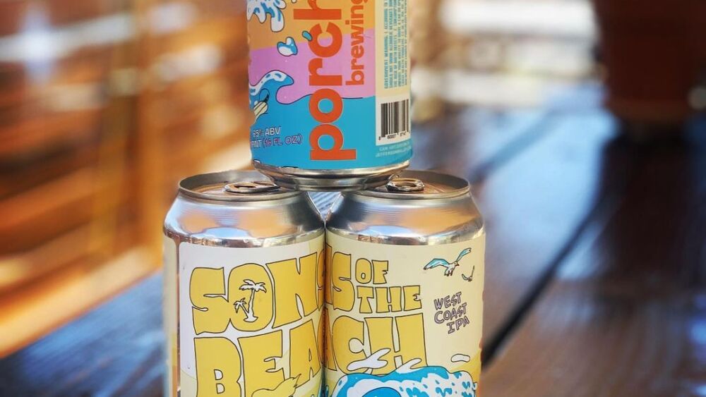 Sons of the Beach cans are adorned with art by @artofjefferson. | Photo by @varenkance
