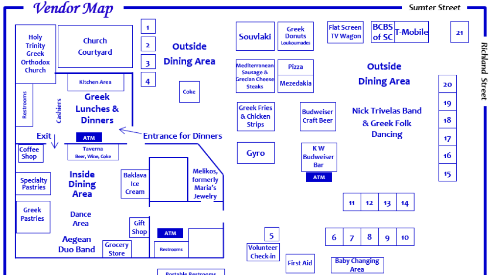 Greek Festival 2022 map