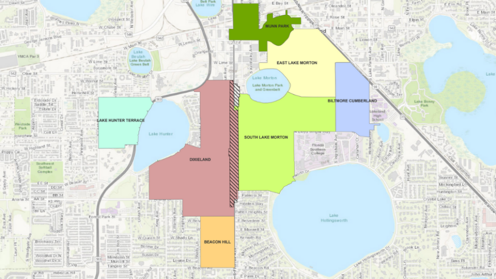 map of lakeland's historic districts