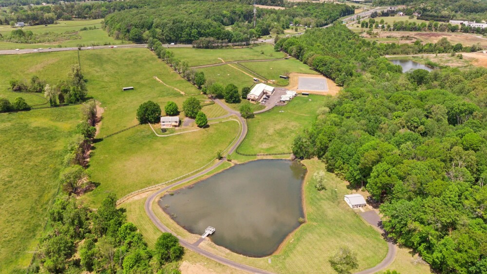 An aerial view of Fauquier Horse + Campground, one of the campsites you can check out.