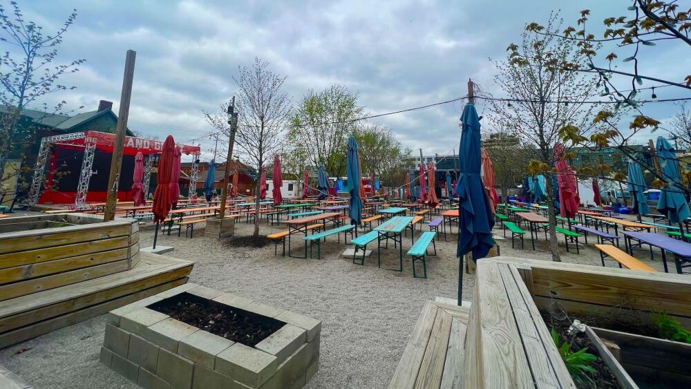 Land-Grant's beer garden is open for summer patio experiences | Photo by CBUStoday
