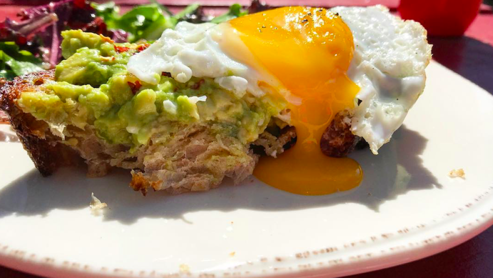 The avocado toast with fried egg from Liberty House.