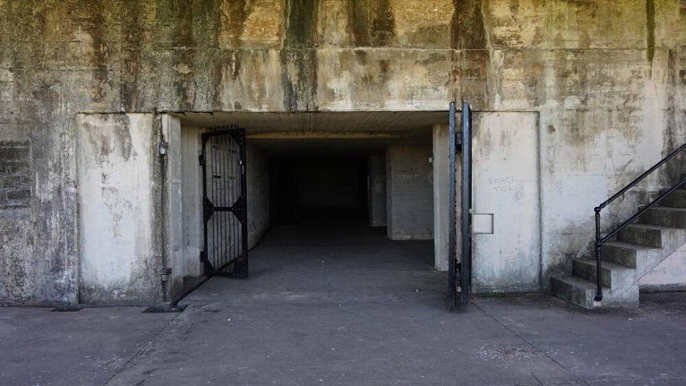 Photo of underground bunker at Fort Travis