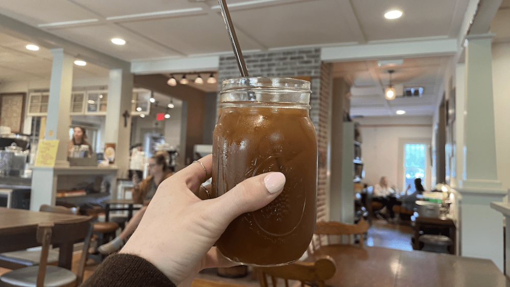 Iced coffee at Hillcrest Coffee