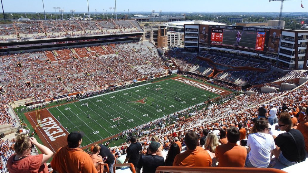 Fans at a UT football game