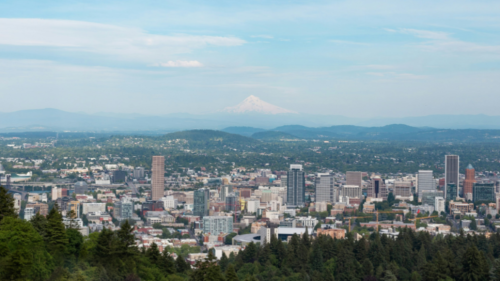 Portland, OR aerial view