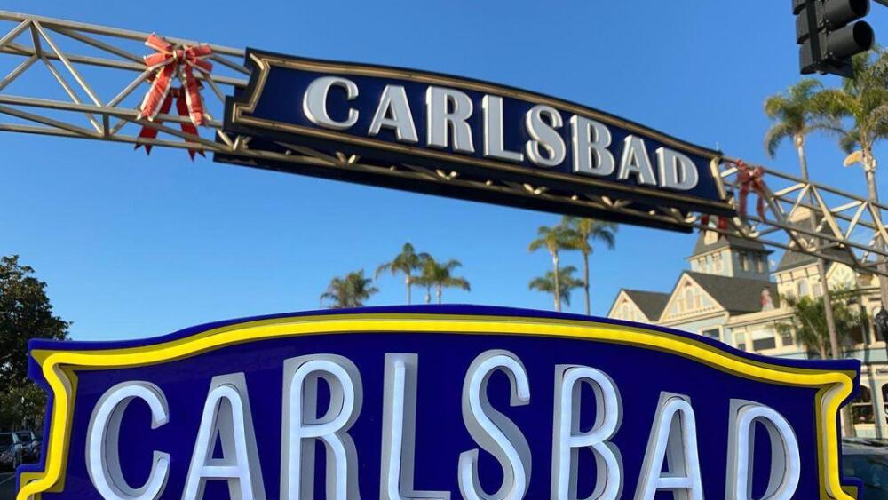 Carlsbad replica LED sign