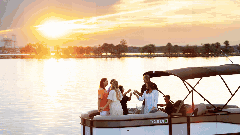 a gif featuring images from Horseshoe Bay Resort amenities and club members