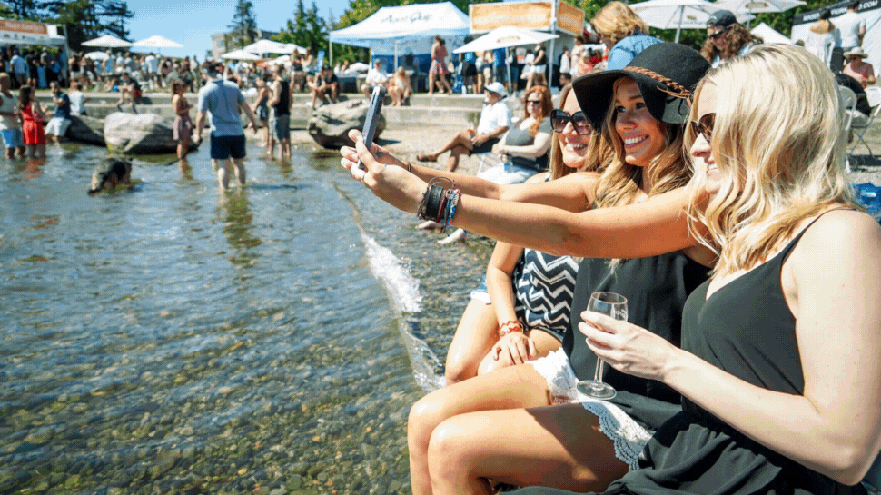 A gif featuring images from a previous Kirkland Uncorked event