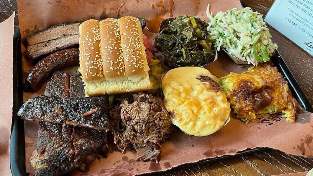 A barbecute platter from Lewis BBQ in Charleston, SC.