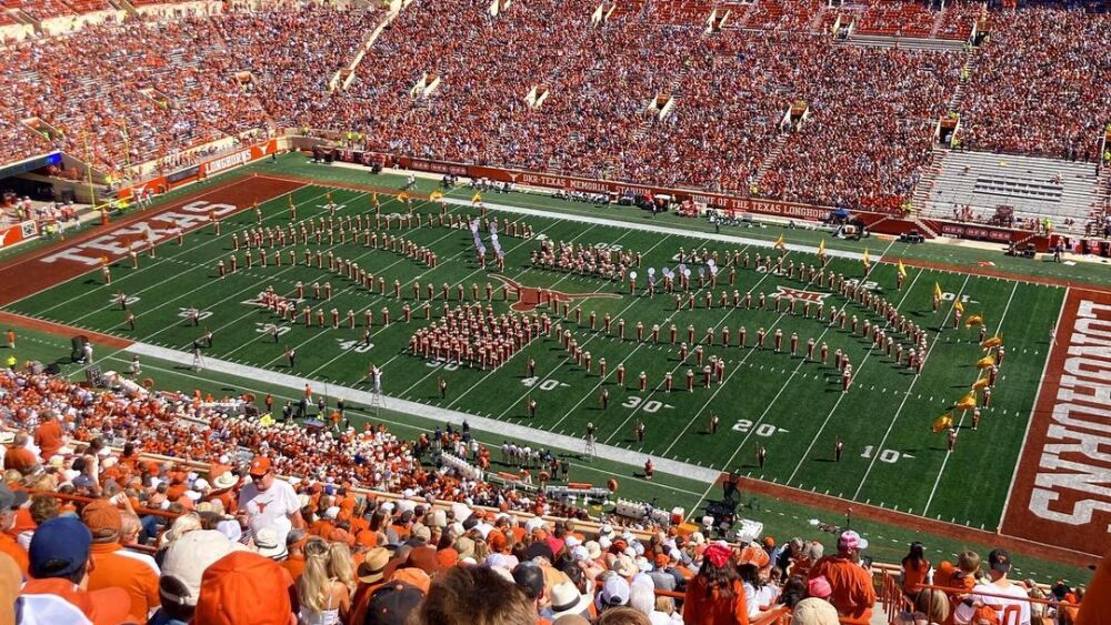 Looking down on a UT game at DKR Stadium