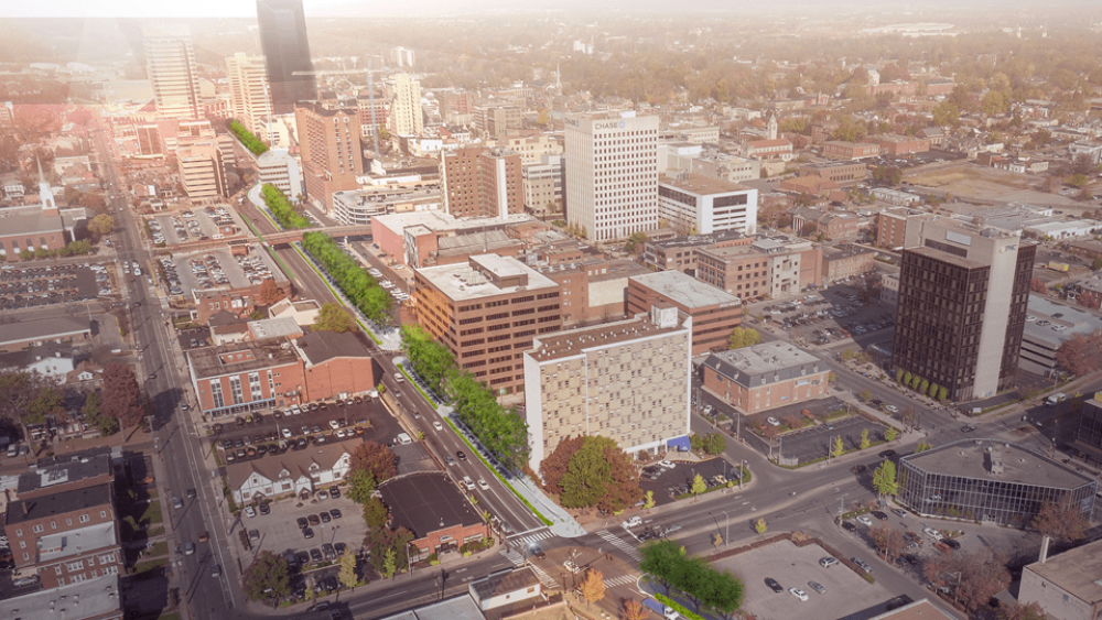 a rendering of the Town Branch Commons trail